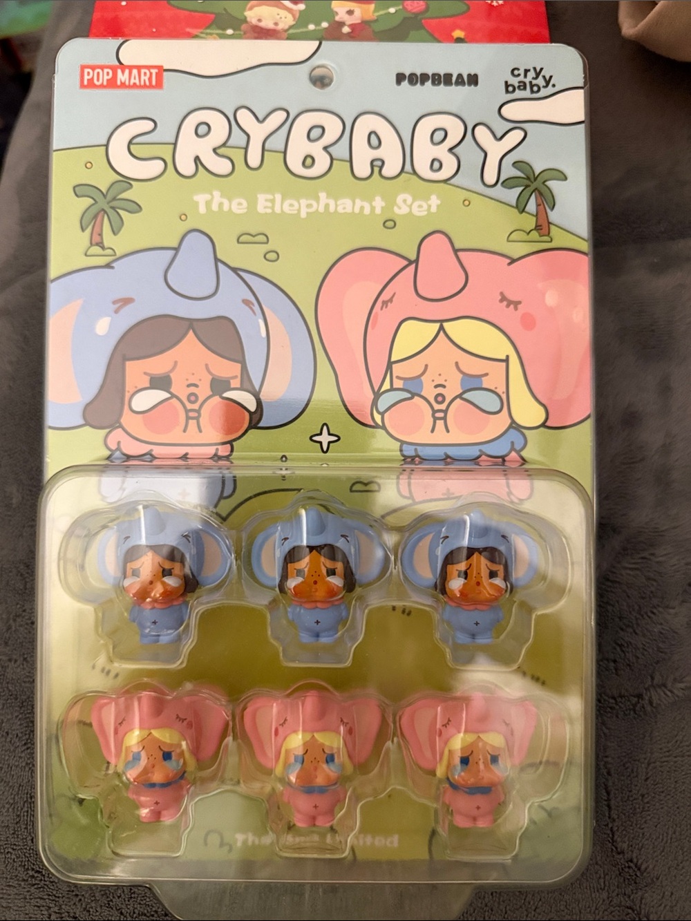 Thailand exclusive Crybaby The Elephant Set of 6- Blue & Pink.